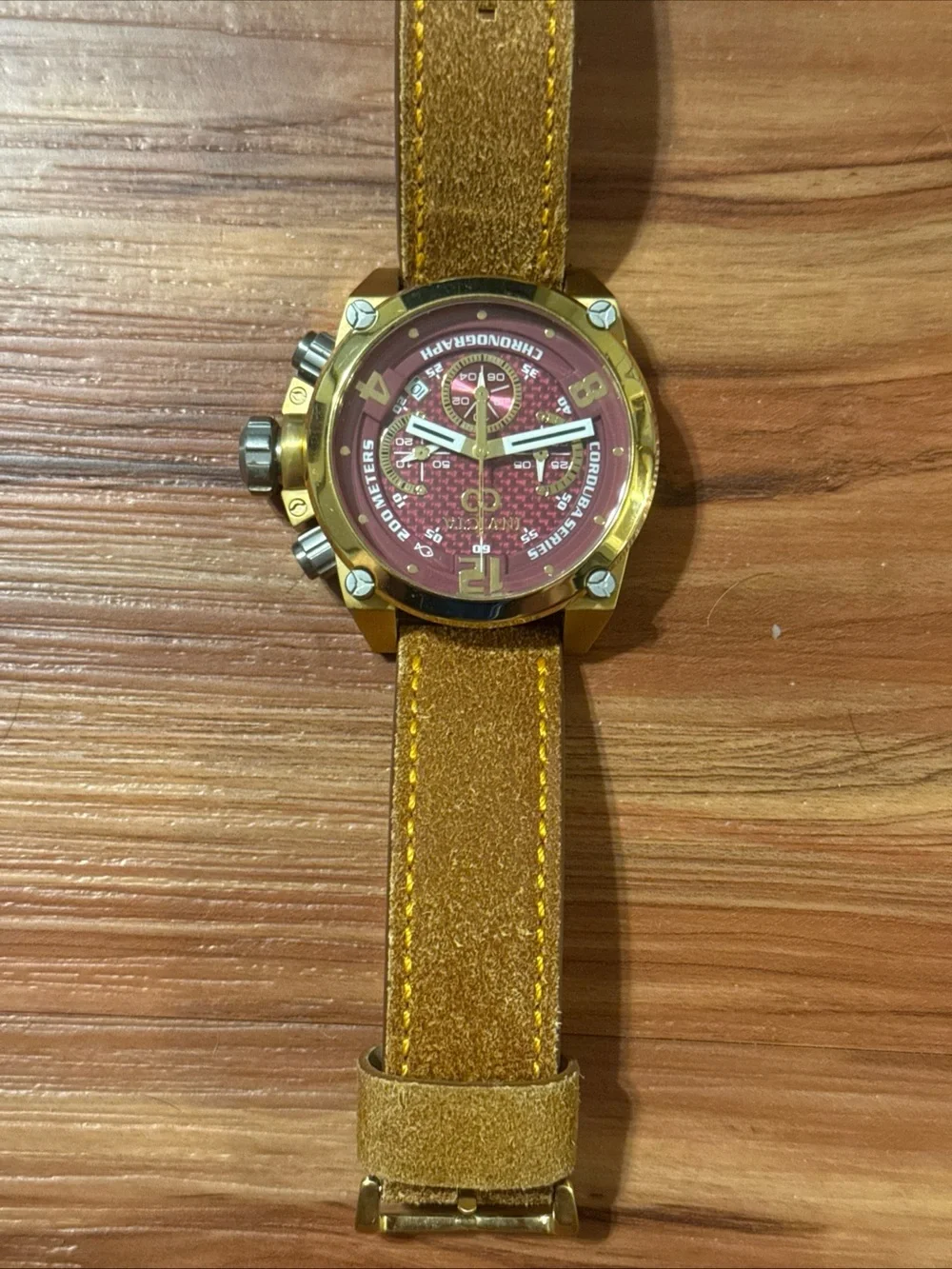 Invicta Corduba Chronograph (Model 24310) Brown Leather Band New Battery